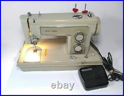 Vintage Sears Kenmore 5186 Sewing Machine with Foot Pedal & Case Tested