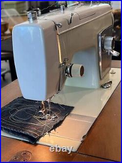 Vintage Sears Kenmore Sewing Machine Model 158.17501 With Cabinet Overhauled