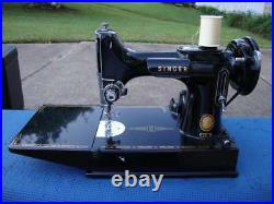 Vintage Singer 221 Featherweight Sewing Machine + Bobbin case + Carrying Case #2