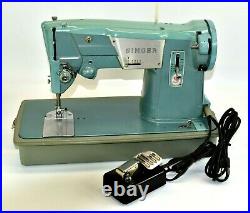 Vintage Singer 329K Sewing Machine Model 13608M Foot Pedal and Case Tested Works