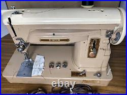 Vintage Singer 404 Slant Needle Sewing Machine w Original Case Tested & Working