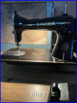 Vintage Singer AL353611 Sewing Machine WithFoot Pedal, Case Tested, Working