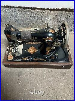 Vintage Singer Electric Sewing Machine With Case