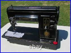 Vintage Singer Na035999 Sewing Machine Black 301, Case, Instructions, Accssrs