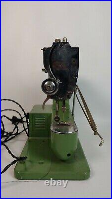 Vintage Swiss ELNA Grasshopper Green Portable Sewing Machine Type 500890