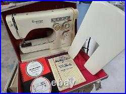 Vintage Viking Husqvarna Model 6010 Sewing Machine with case machine & pedal