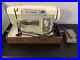 Vintage WHITE Electric Sewing Machine with Case, Pedal, and Accessories-Tested