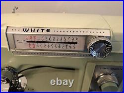 Vintage WHITE Electric Sewing Machine with Case, Pedal, and Accessories-Tested