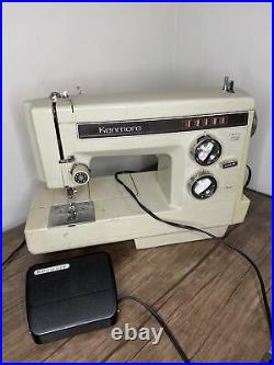 Vintage kenmore sewing machine model 158.16800 With Pedal! WORKS