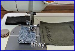 WHITE Super Heavy Duty Multi-Stitch Sewing Machine LEATHER DENIM Serviced