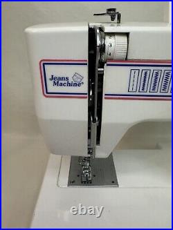 White Jeans Machine Sewing Machine With Foot Pedal Model 1888
