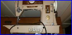 Working Singer 401a Sewing Machine With Rare Fold Up Table 1958 Vintage